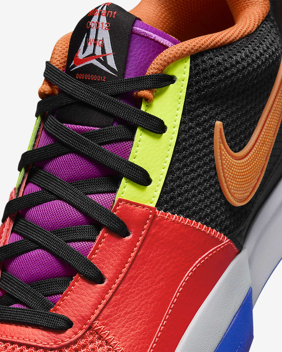 JA 1 ASW Basketball Shoes - Black/Racer Blue/Bright Crimson/Multi-Colour