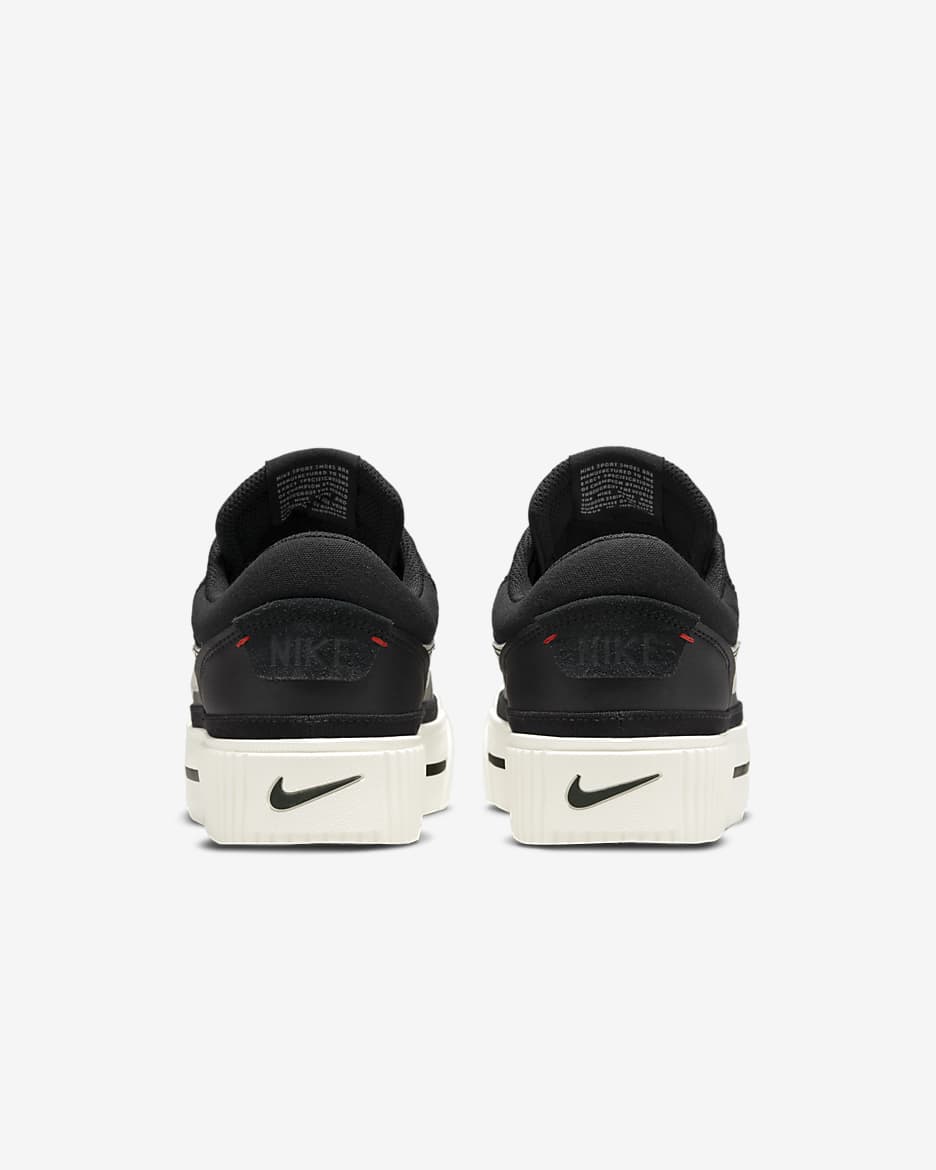 Nike Court Legacy Lift Women's Shoes - Black/White/Team Orange/Sail