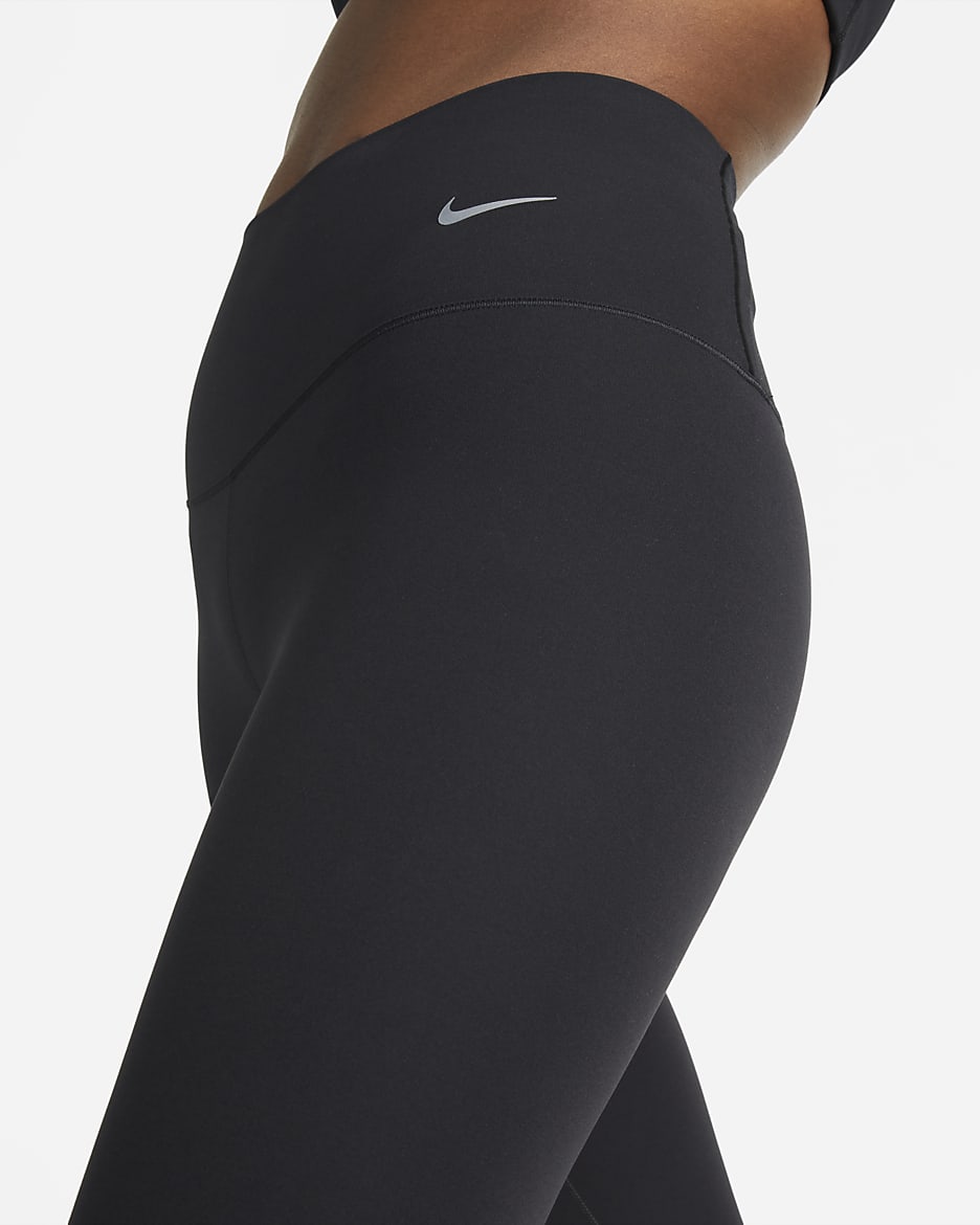 Leggings cropped de tiro alto de sujeción suave para mujer Nike Zenvy - Negro/Negro