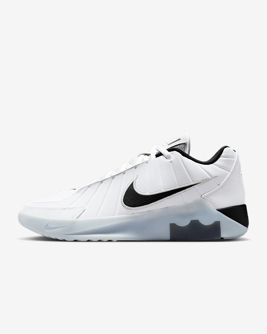 Basketbalové boty LeBron Witness 9 - Bílá/Neutral Grey/Černá