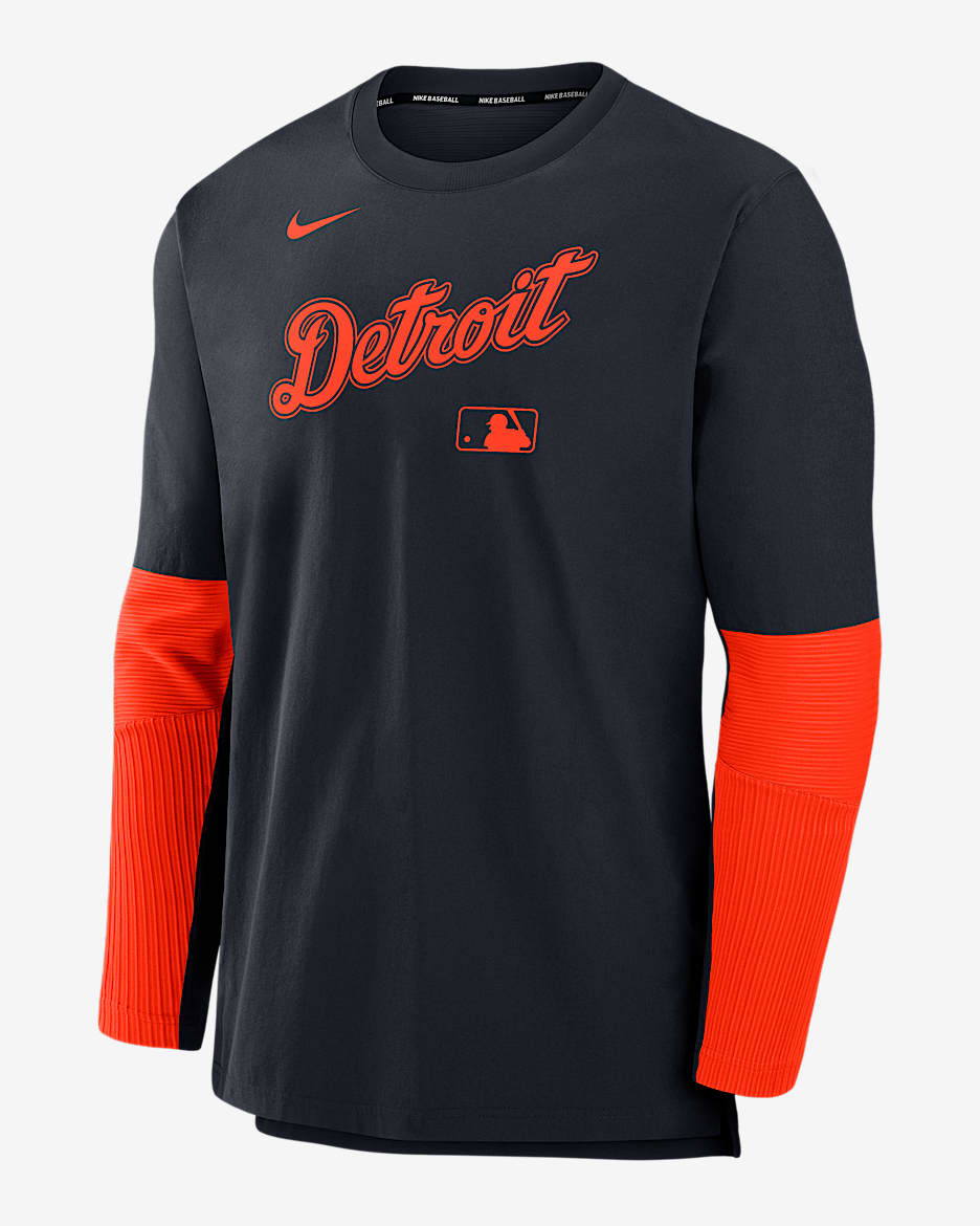 Detroit Tigers Authentic Collection Player Men's Nike Dri-FIT MLB Pullover Sweatshirt - Navy