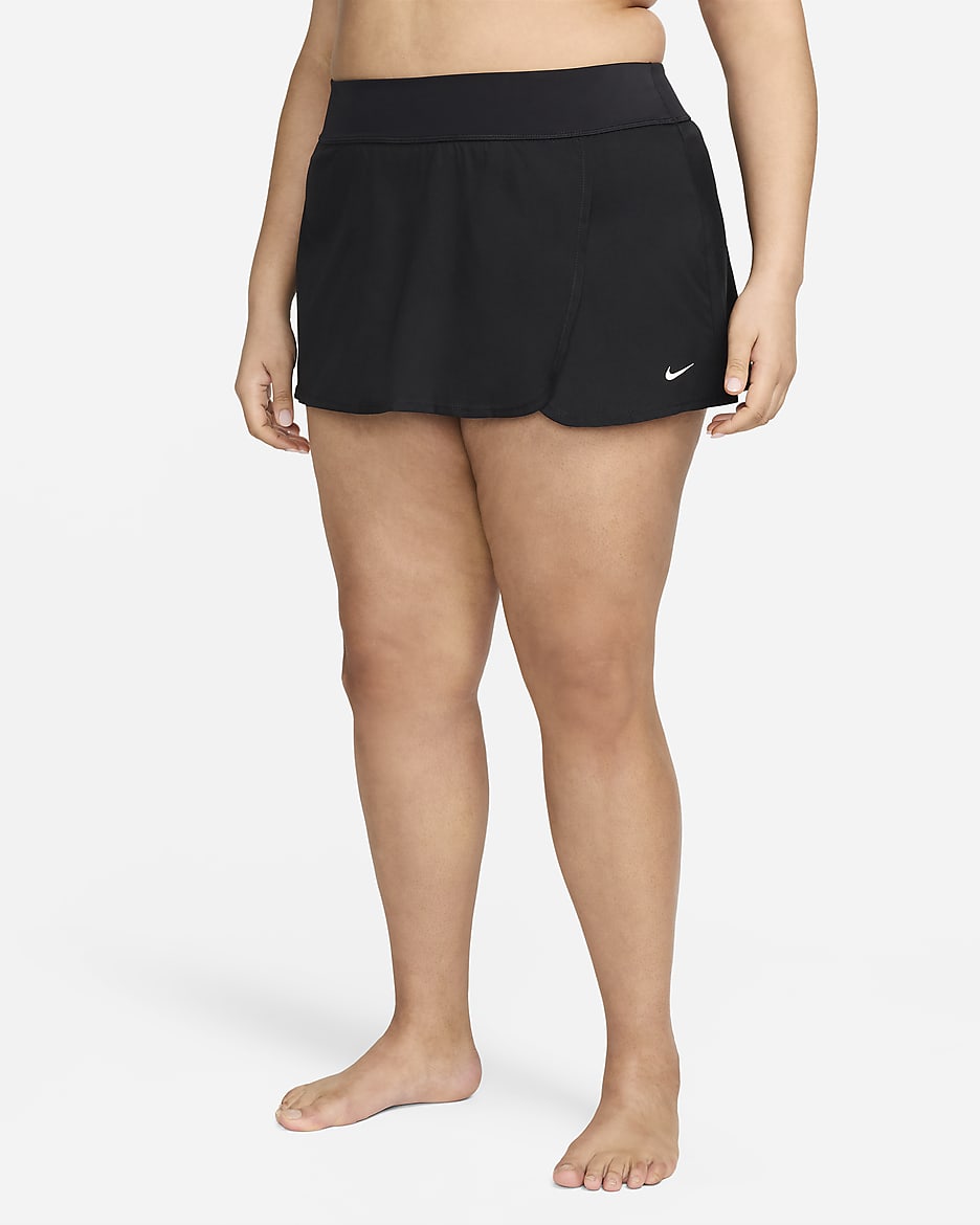 Falda de playa para mujer (talla grande) Nike Solid Element - Negro