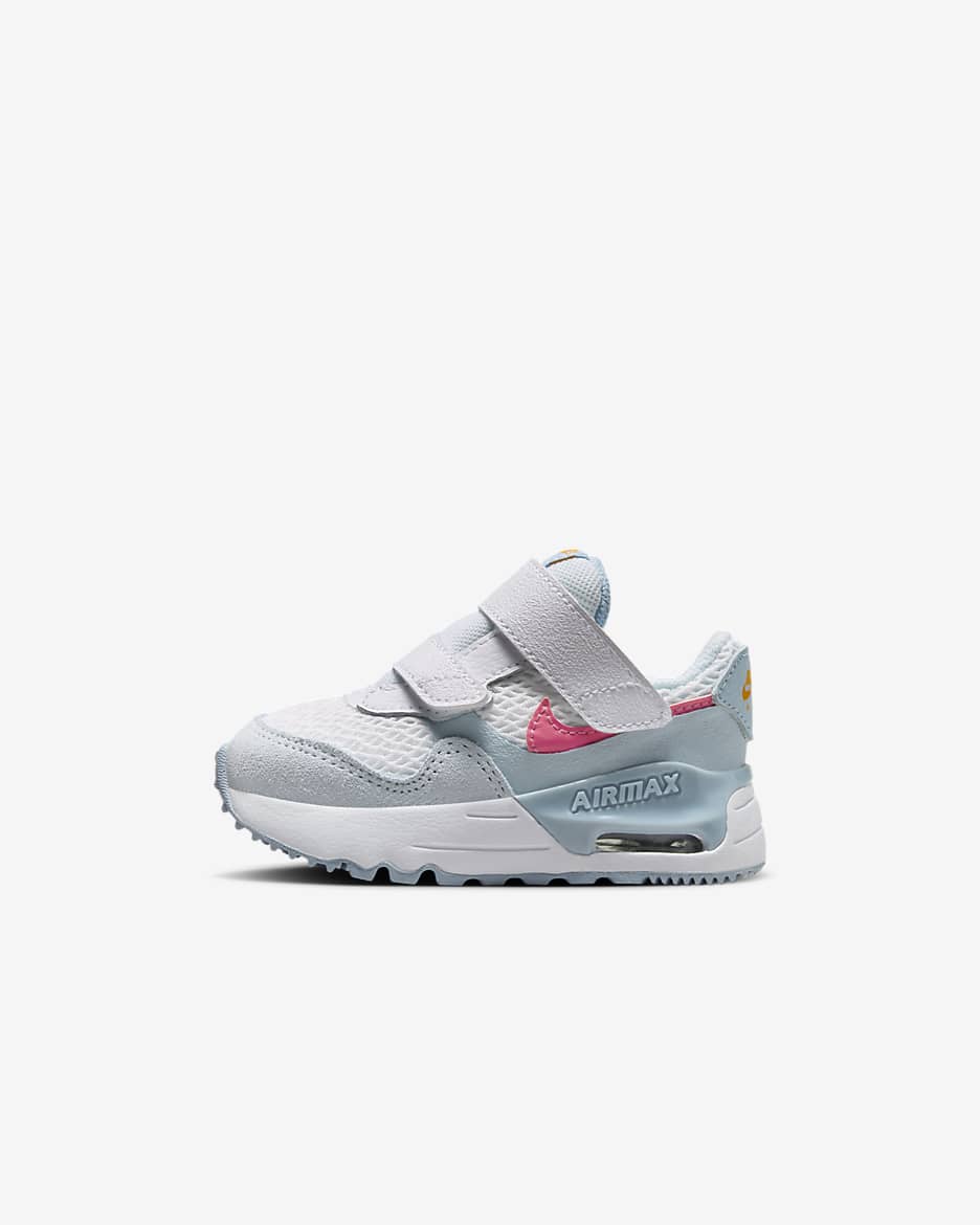 Nike Air Max SYSTM Baby/Toddler Shoes - White/Blue Tint/Light Armoury Blue/Pinksicle