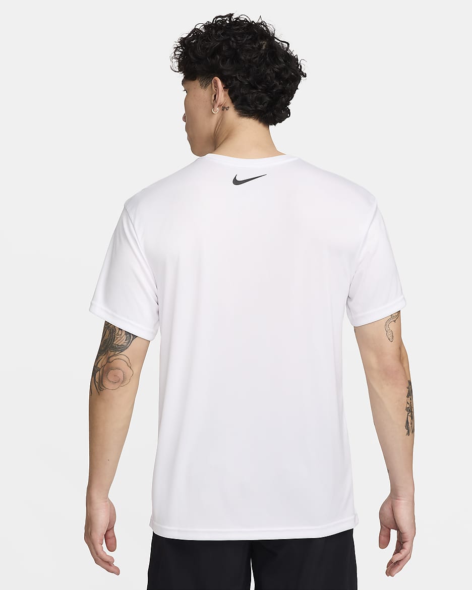 Playera Hydroguard de manga corta para hombre Nike Swim - Blanco