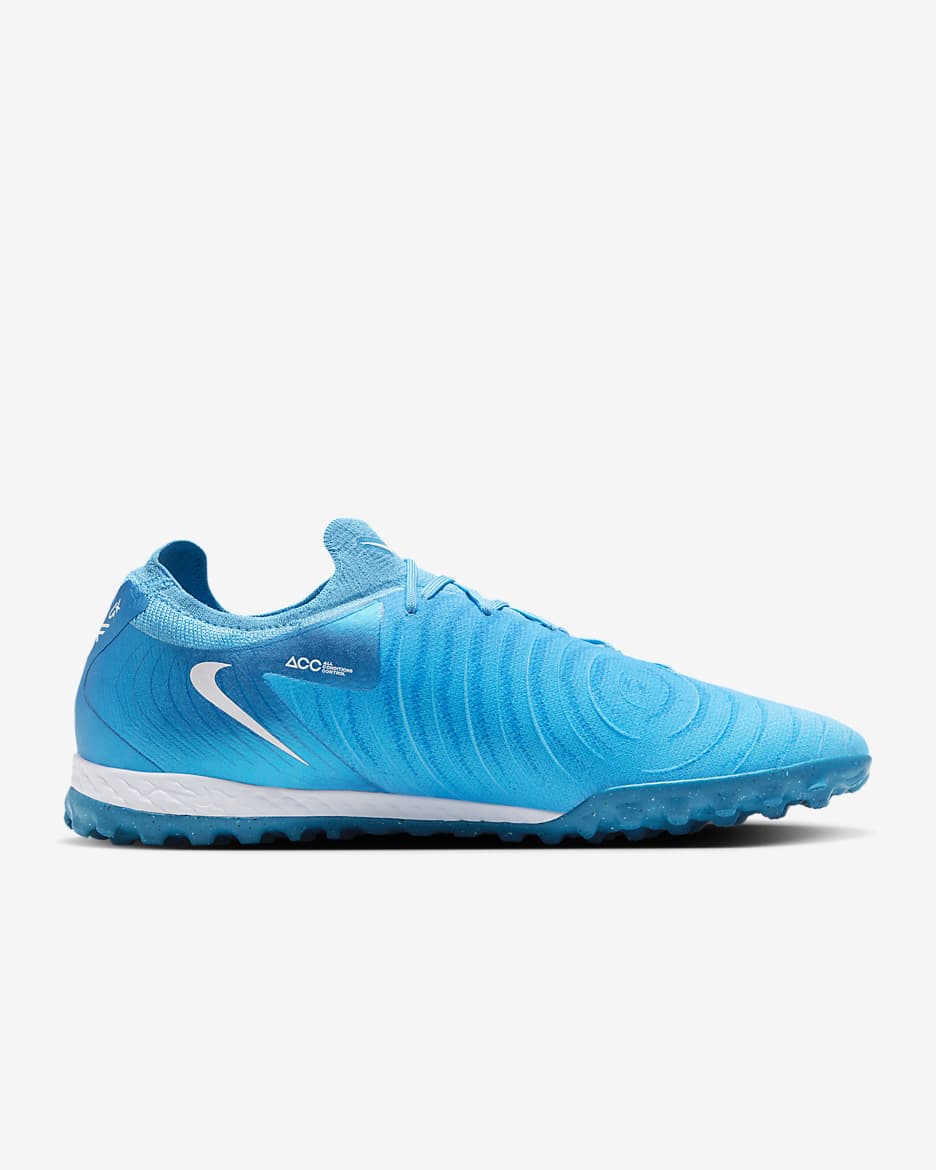 Sapatilhas de futebol de perfil baixo TF Nike Phantom GX 2 Pro - Azul Fury/Branco