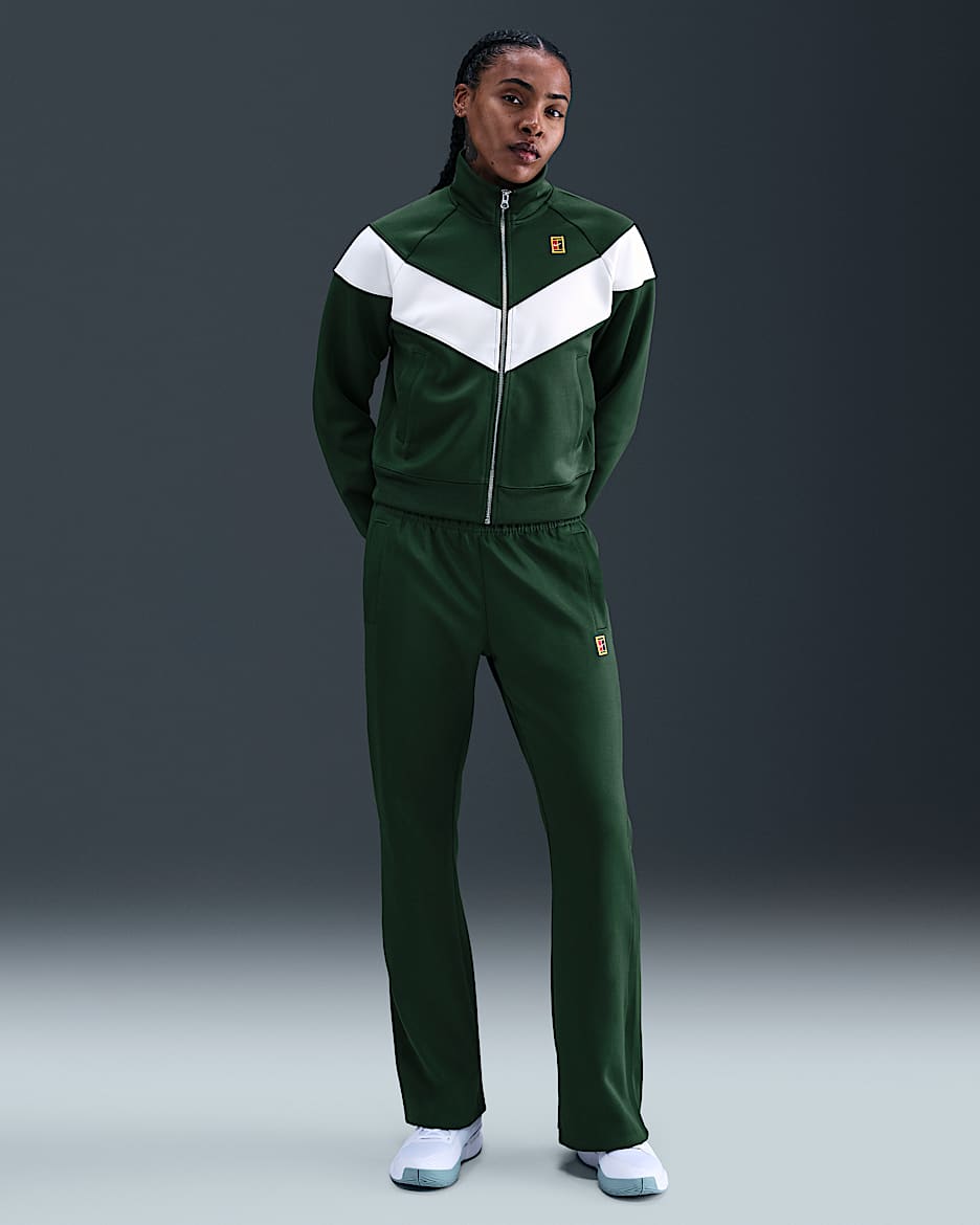 NikeCourt Heritage Windrunner Women's Mid-Rise Tennis Pants - Fir