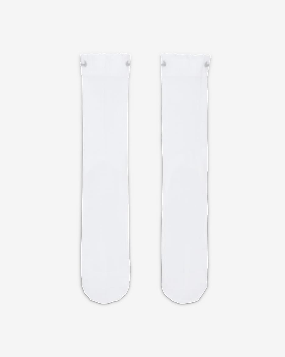 Nike Women's Sheer Crew Socks (1 Pair) - White/Light Smoke Grey