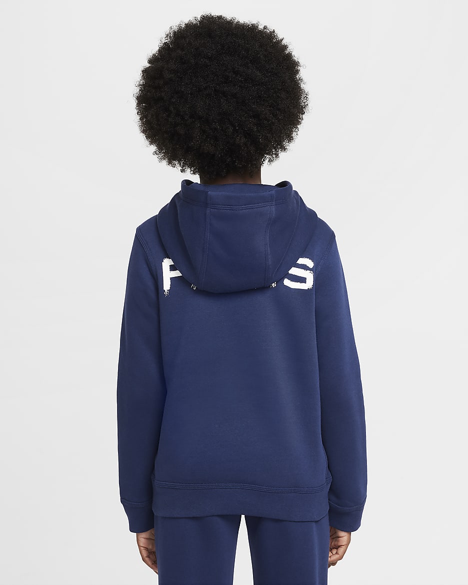 Paris Saint-Germain Club Nike Fußball-Hoodie für ältere Kinder (Jungen) - Midnight Navy/University Red