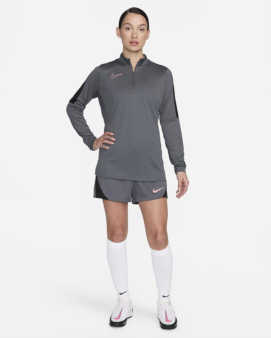 Nike Dri-FIT Academy Women's Football Drill Top - Iron Grey/Black/Sunset Pulse