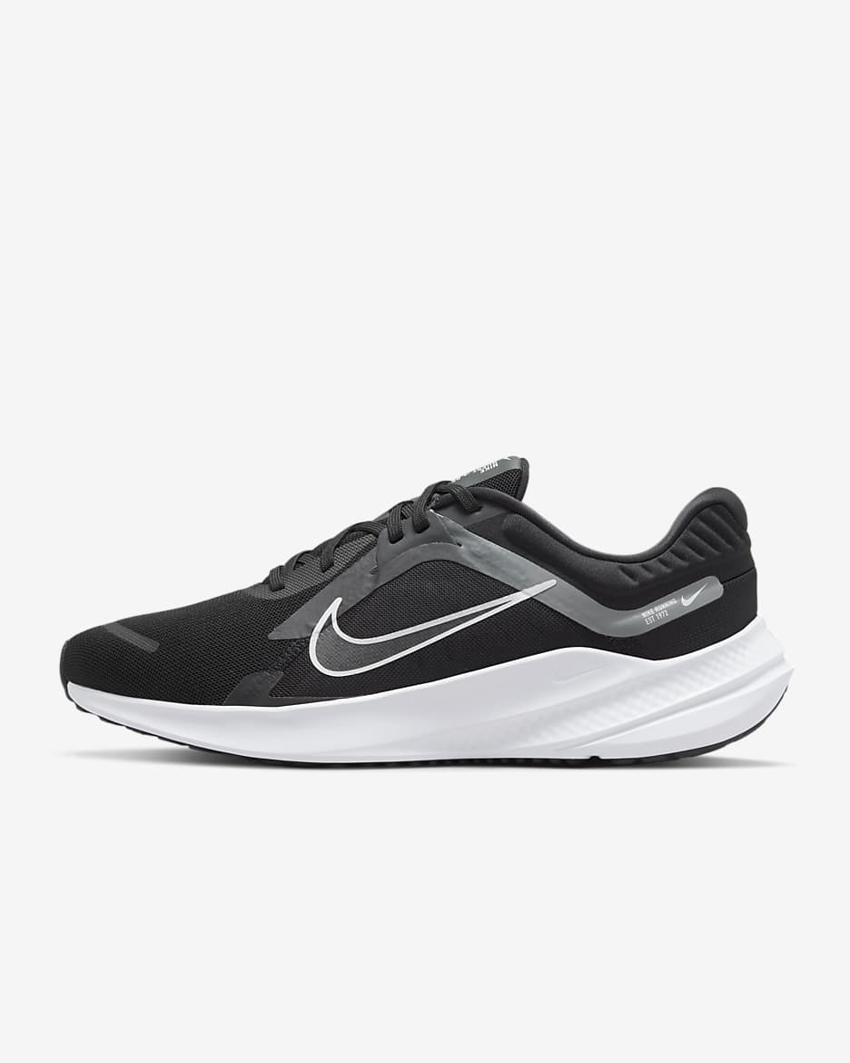 Nike Quest 5 Men's Road Running Shoes - Black/Smoke Grey/Dark Smoke Grey/White