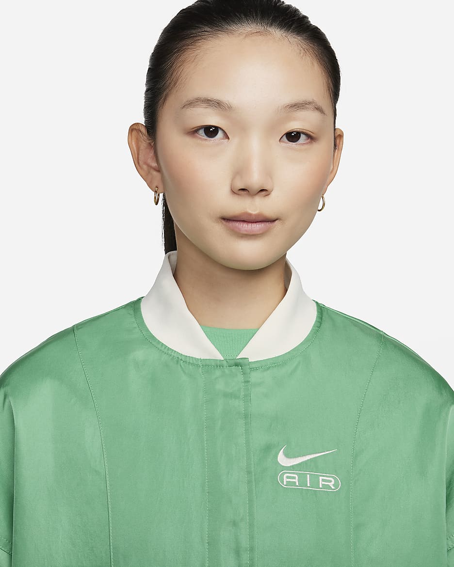 Nike Air Women's Oversized Woven Bomber Jacket - Spring Green/Sail