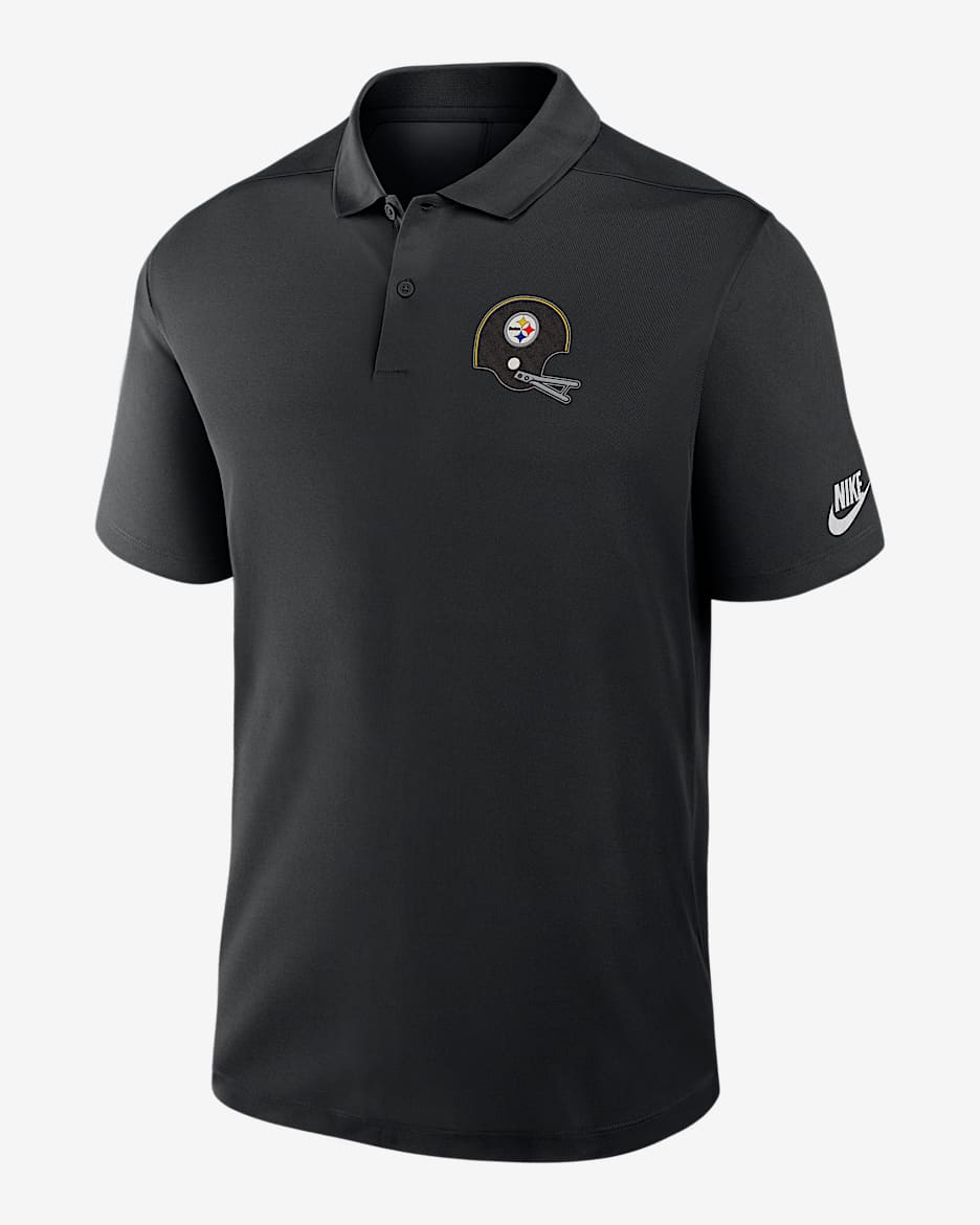Polo Nike Dri-FIT de la NFL para hombre Pittsburgh Steelers Rewind Victory - Negro