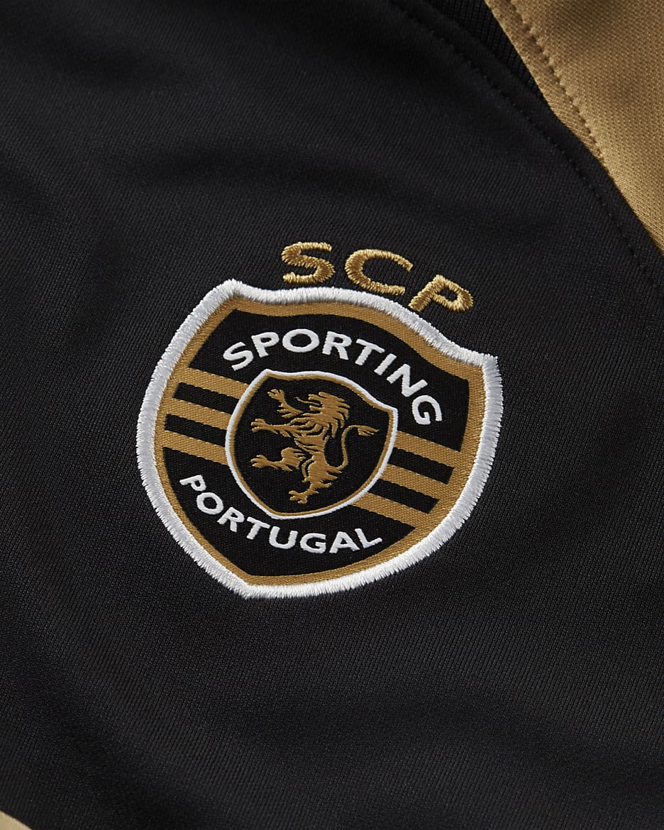 Sporting CP x CR7 2023/24 Stadium Women's Nike Dri-FIT Football Shirt - Black/Jersey Gold/Jersey Gold