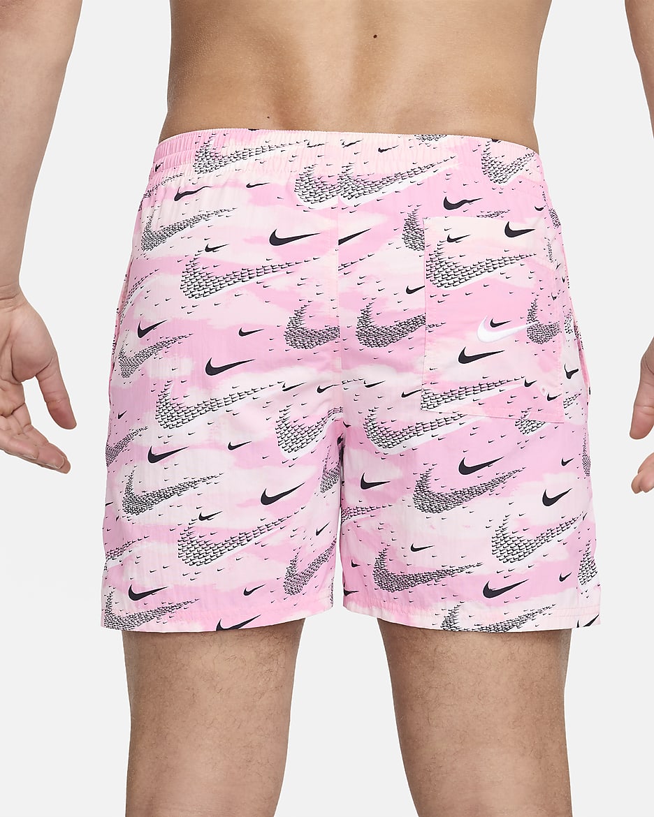 Nike Swim Flock Men's 5" Volley Shorts - Pink Rise