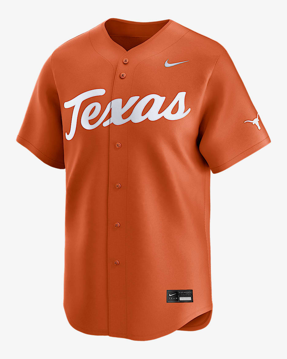 Jersey de béisbol universitario Nike Limited para hombre Texas Longhorns - Naranja quemado