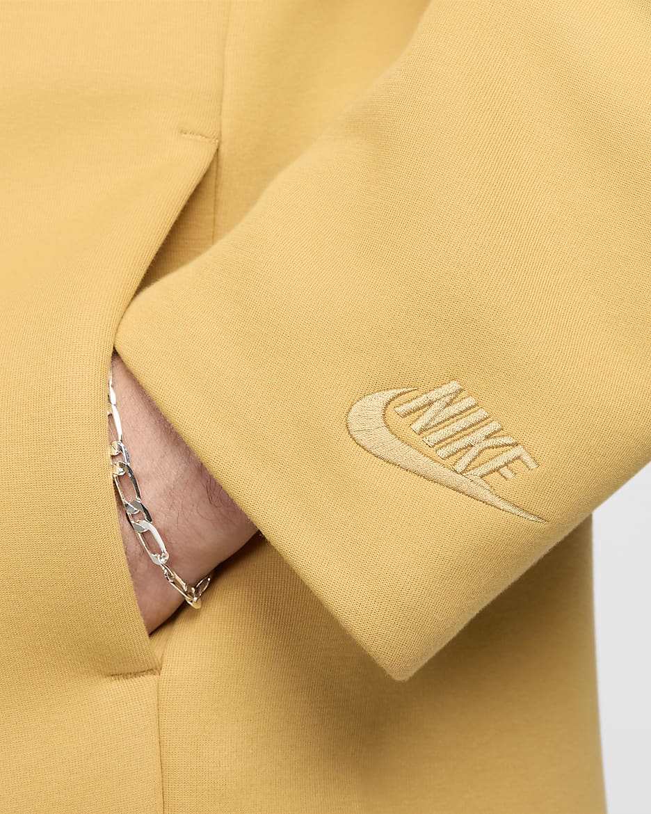 Paris Saint-Germain Tech Fleece Reimagined Men's Nike Soccer Shirt-Jacket - Wheat Gold/Wheat Gold