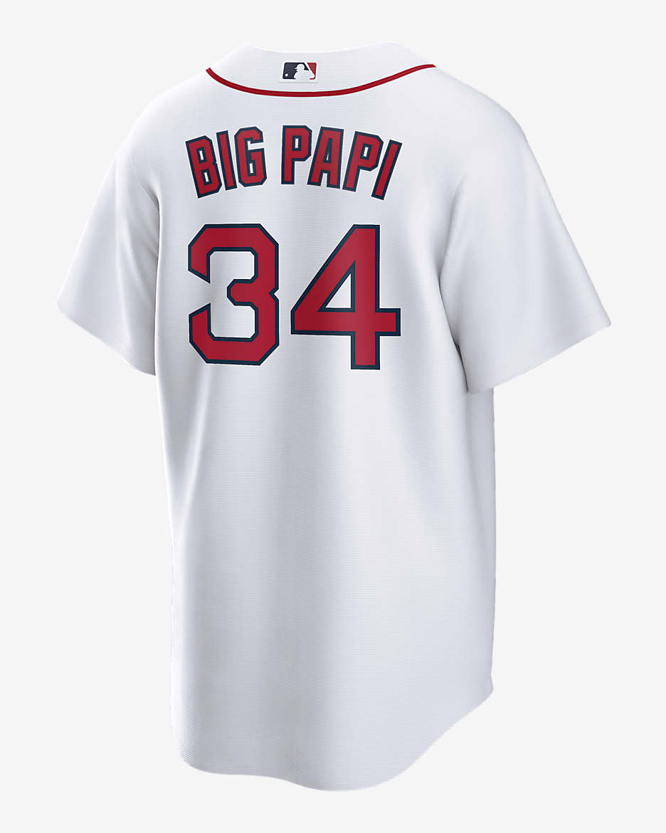 MLB Boston Red Sox (David Ortiz) Men's Replica Baseball Jersey - White