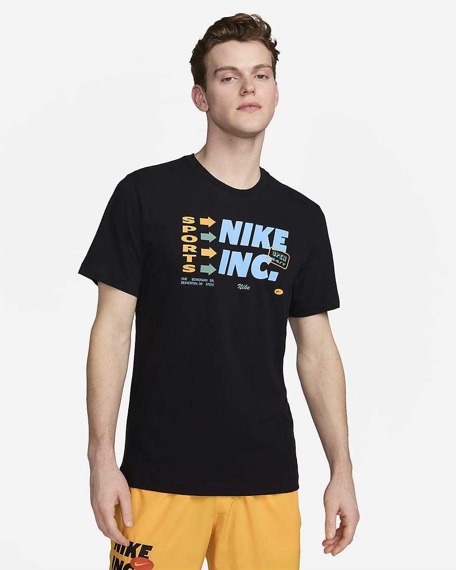 Nike Dri-FIT Fitness-T-shirt til mænd - sort