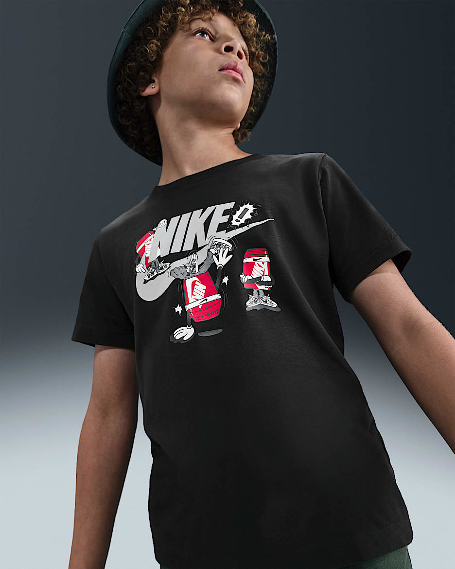 Nike Sportswear 大童 T 恤 - 黑色