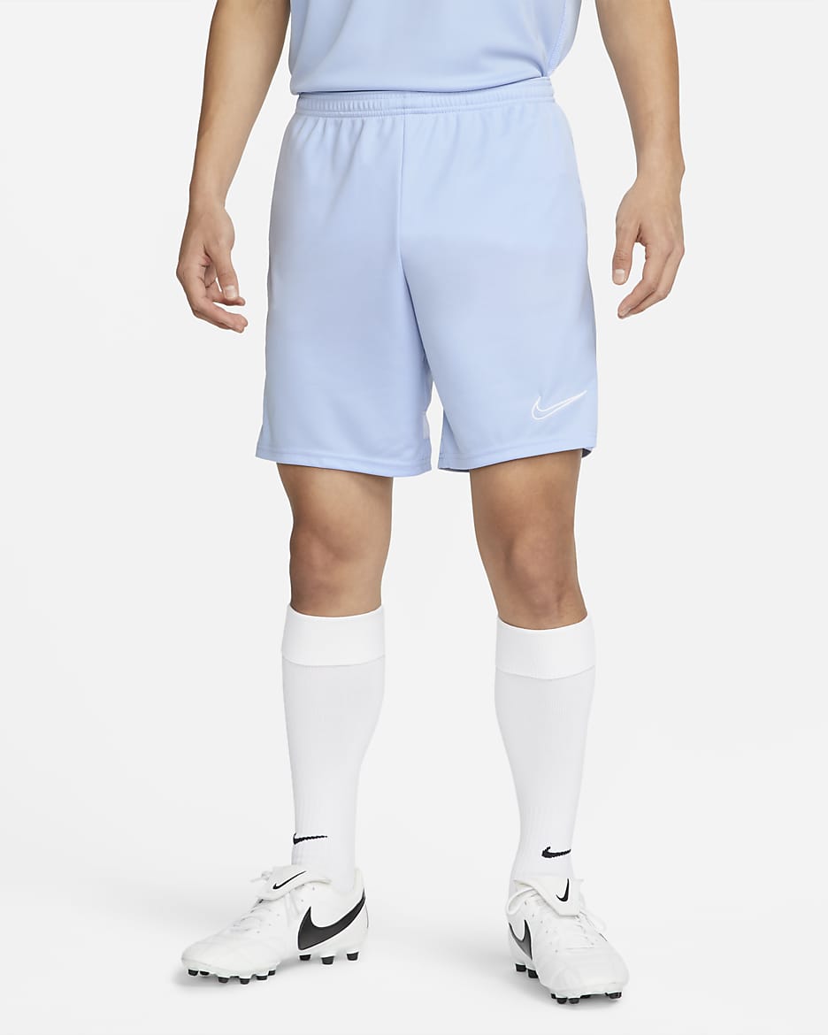 ナイキ Dri-FIT アカデミー メンズ ニット サッカーショートパンツ - ライトマリン/ホワイト/フットボールグレー/ホワイト