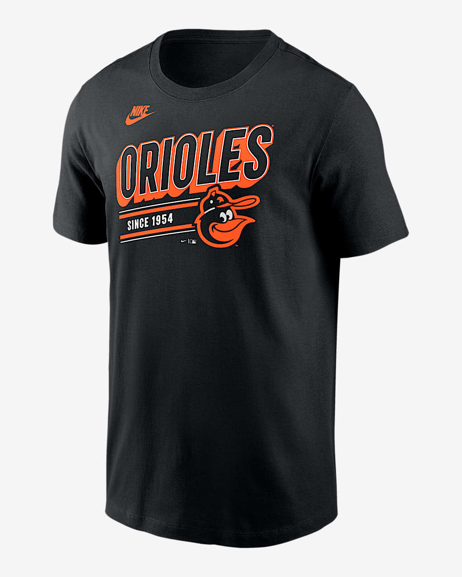 Playera Nike de la MLB para hombre Baltimore Orioles Cooperstown Retro - Negro