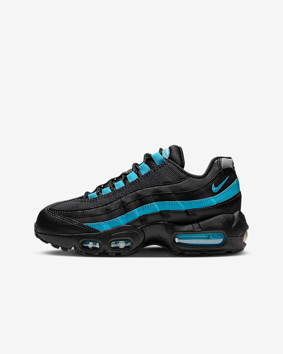 Nike Air Max 95 Recraft Older Kids' Shoes - Black/Black/Pearl Grey/Baltic Blue