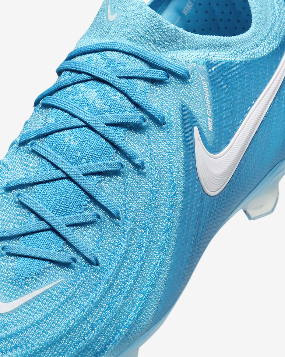 Chaussure de foot à crampons basse SG Nike Phantom GX 2 Elite - Blue Fury/Blanc