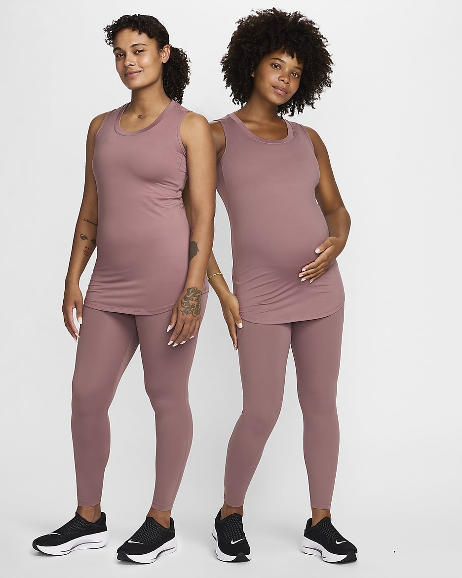 Nike (M) One Women's Dri-FIT Slim-Fit Tank Top (Maternity) - Smokey Mauve