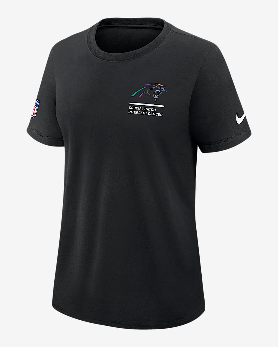 Playera Nike Dri-FIT de la NFL para mujer Carolina Panthers Crucial Catch - Negro
