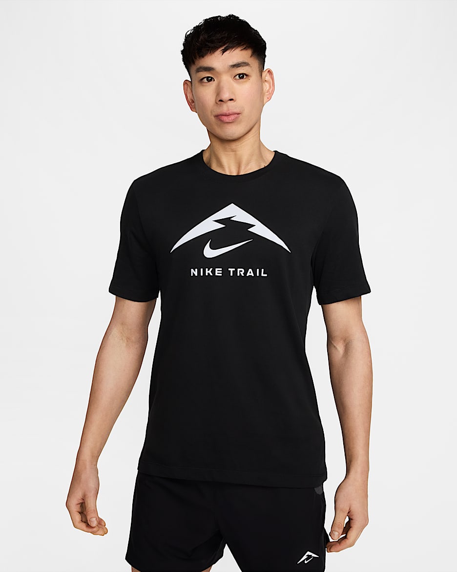 Nike Dri-FIT Men's Trail Running T-Shirt - Black/Football Grey