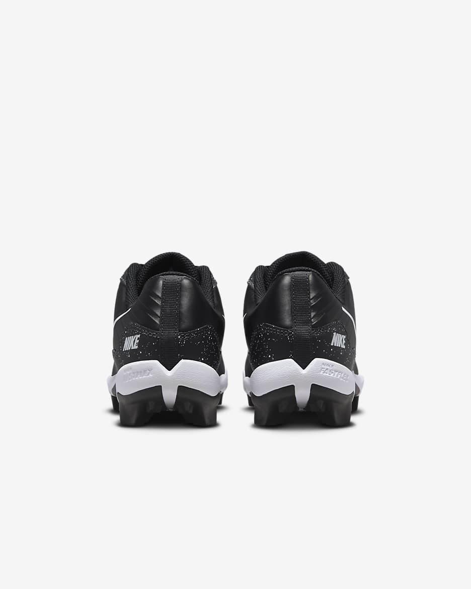 Tacos de béisbol para niños talla pequeña/grande Nike Alpha Huarache 4 Keystone - Negro/Gris humo oscuro/Blanco