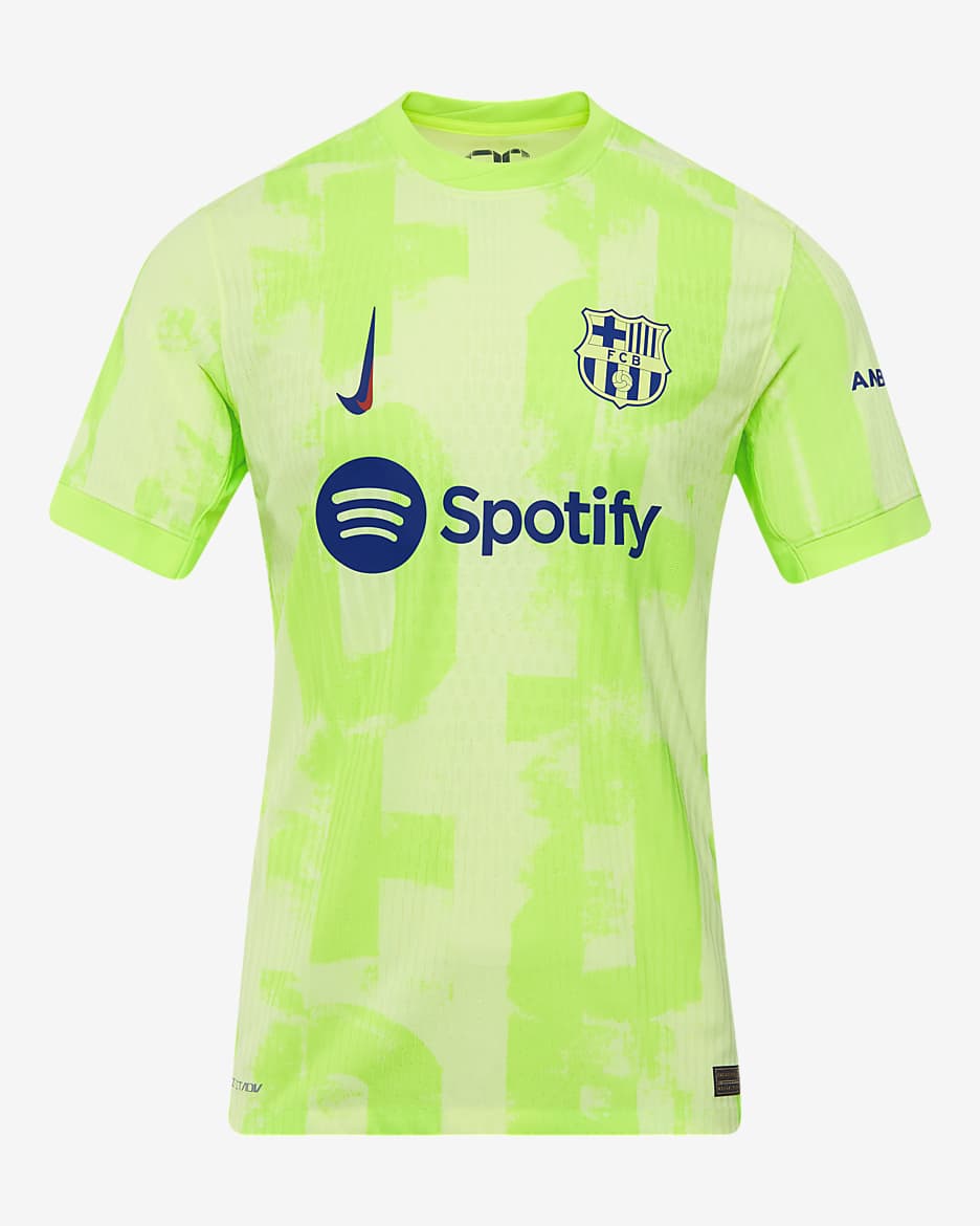 FC Barcelona 2024/25 Maç Üçüncü Nike Dri-FIT ADV Authentic Erkek Futbol Forması - Barely Volt/Barely Volt/Lime Blast/Old Royal