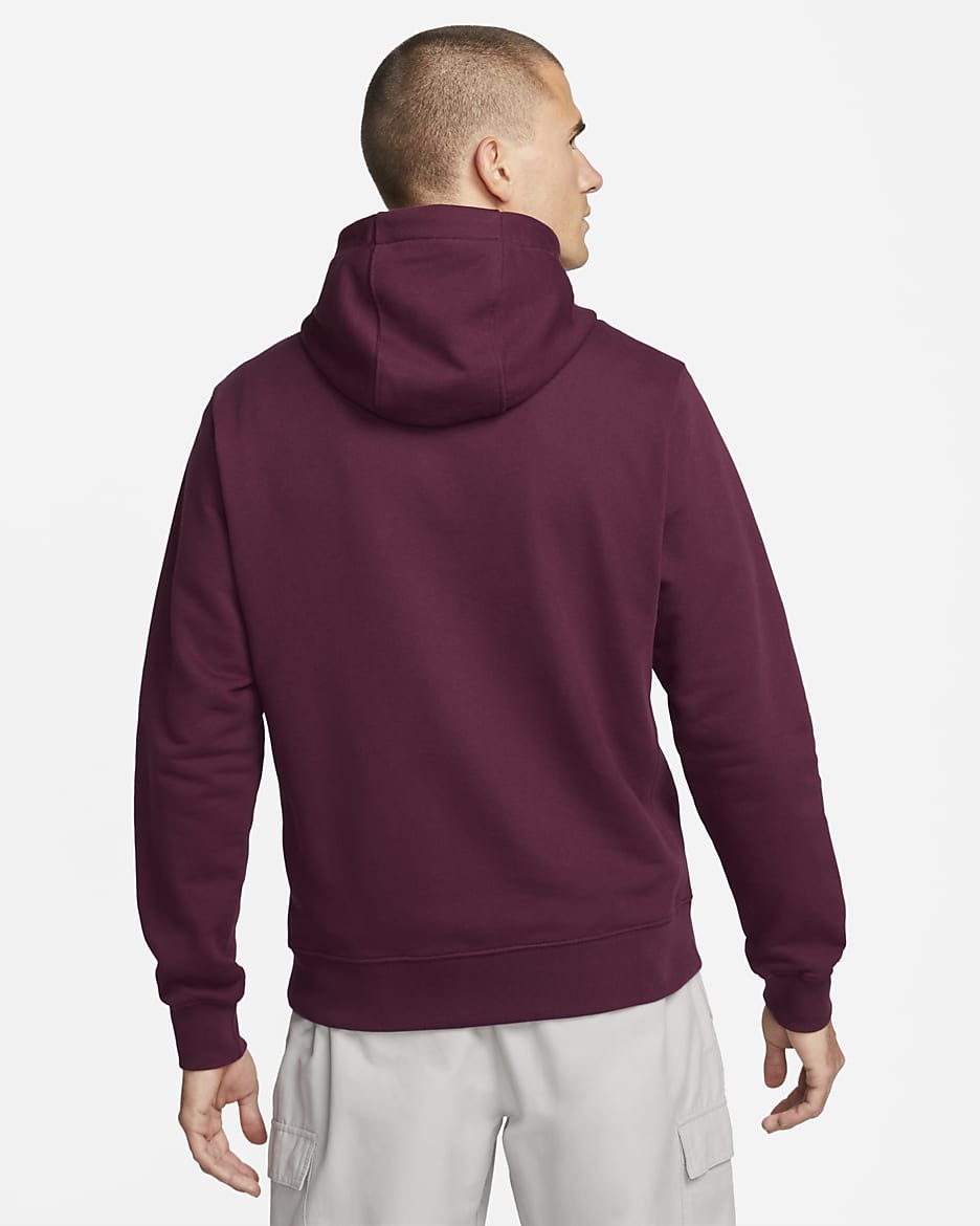 Galatasaray Club Fleece Men's Pullover Hoodie - Night Maroon/University Red