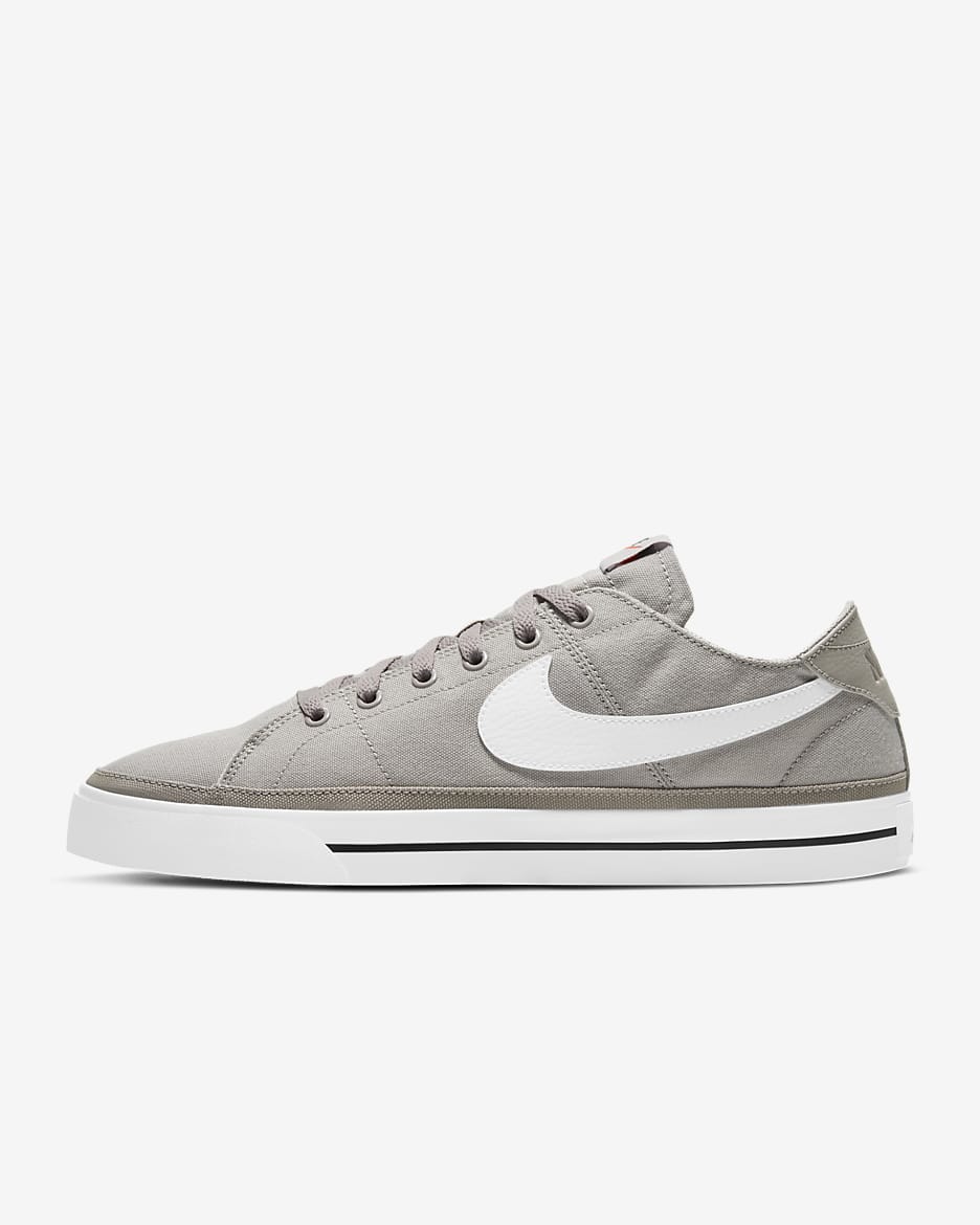 Tenis para hombre Nike Court Legacy Canvas - Gris universitario/Negro/Blanco