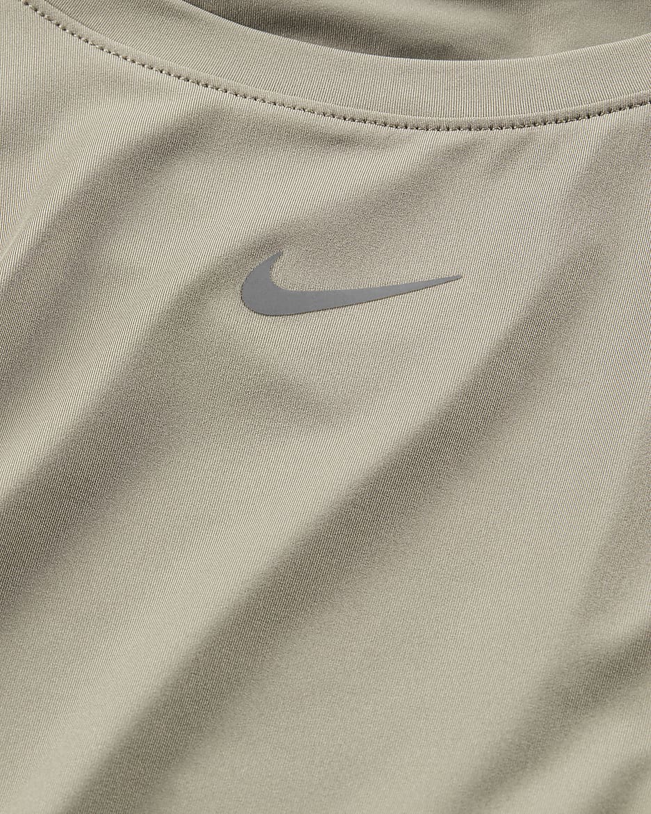 Haut à manches longues Dri-FIT Nike One Classic pour femme - Light Army/Noir