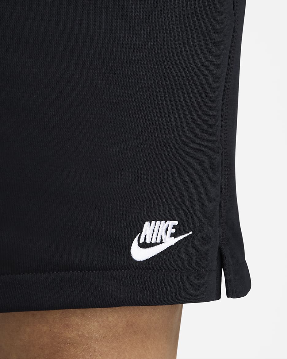 Nike Club Flow-Shorts aus French Terry für Herren - Schwarz/Schwarz/Weiß