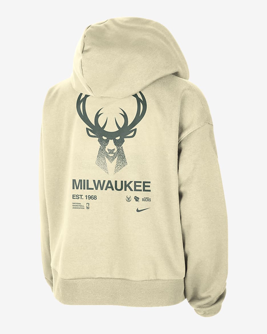 Milwaukee Bucks Standard Issue Women's Nike DriFIT NBA Pullover Hoodie