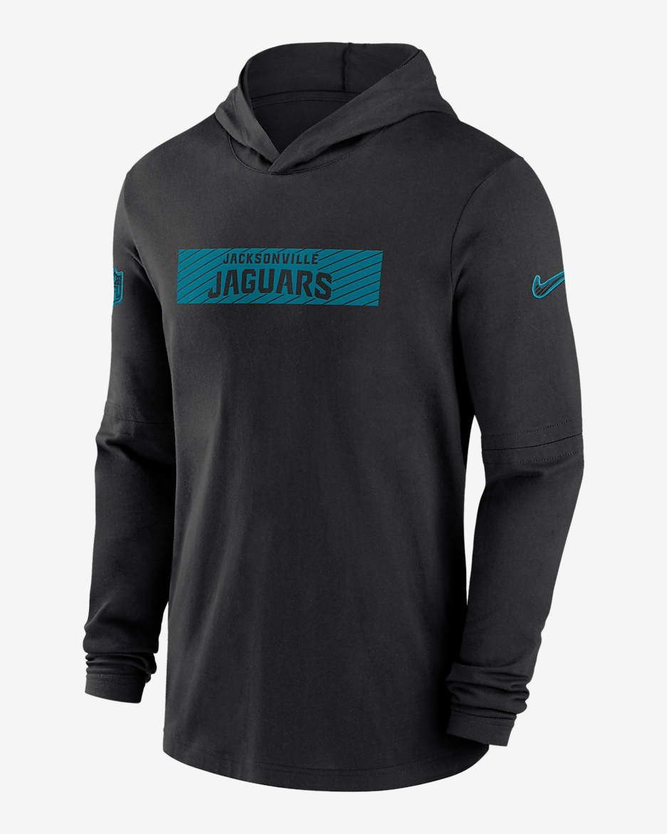 Jacksonville Jaguars Sideline Men's Nike Dri-FIT NFL Long-Sleeve Hooded Top - Black