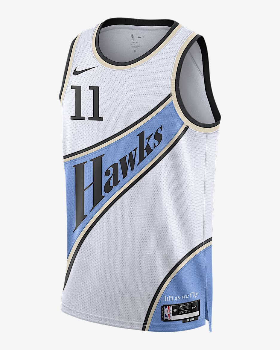 Jersey Nike Dri-FIT Swingman de la NBA para hombre Trae Young Atlanta Hawks 2024/25 City Edition - Blanco