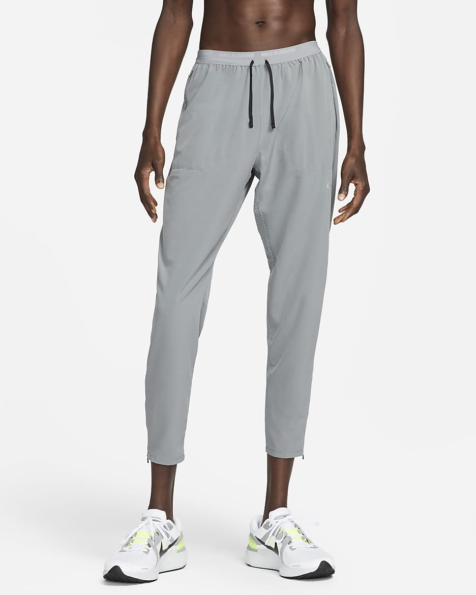 Vævede Nike Phenom Dri-FIT-løbebukser til mænd - Smoke Grey