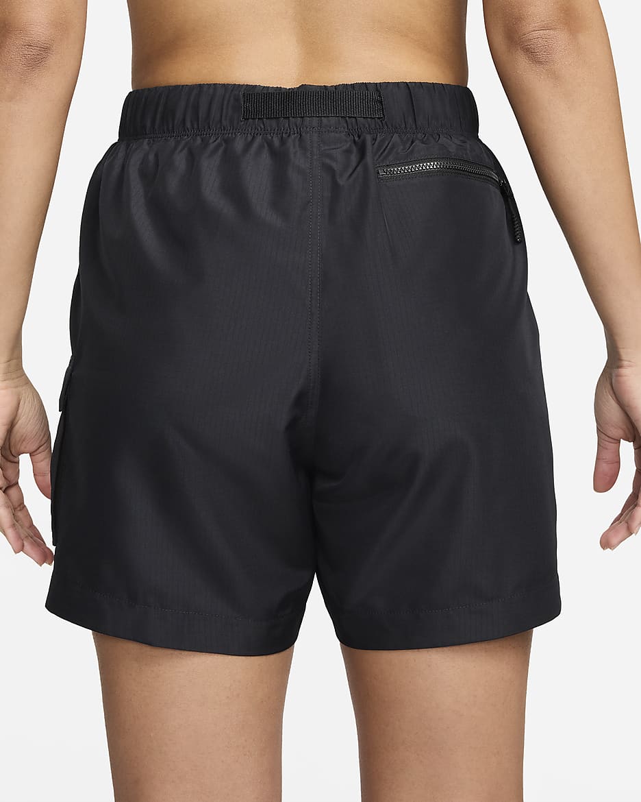 Shorts para salida de baño para mujer Nike Swim Voyage - Negro