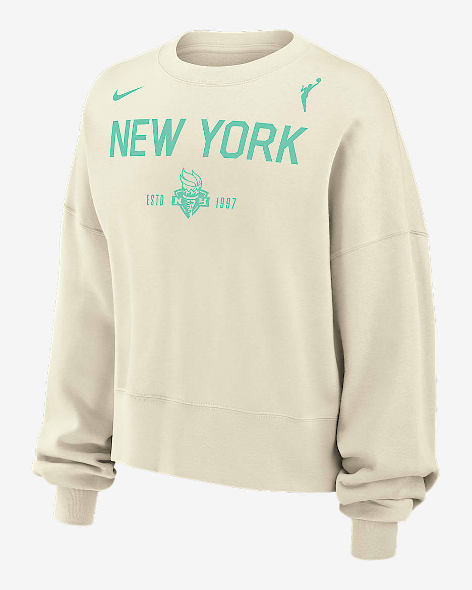 New York Liberty Phoenix Fleece Women's Nike WNBA Crew-Neck Sweatshirt - Sail