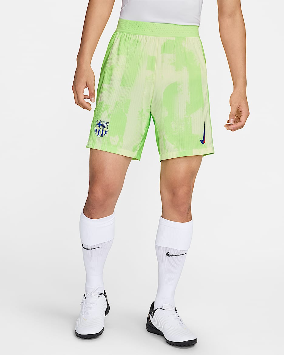 F.C. Barcelona 2024/25 Match Third Men's Nike Dri-FIT ADV Football Authentic Shorts - Barely Volt/Lime Blast/Old Royal