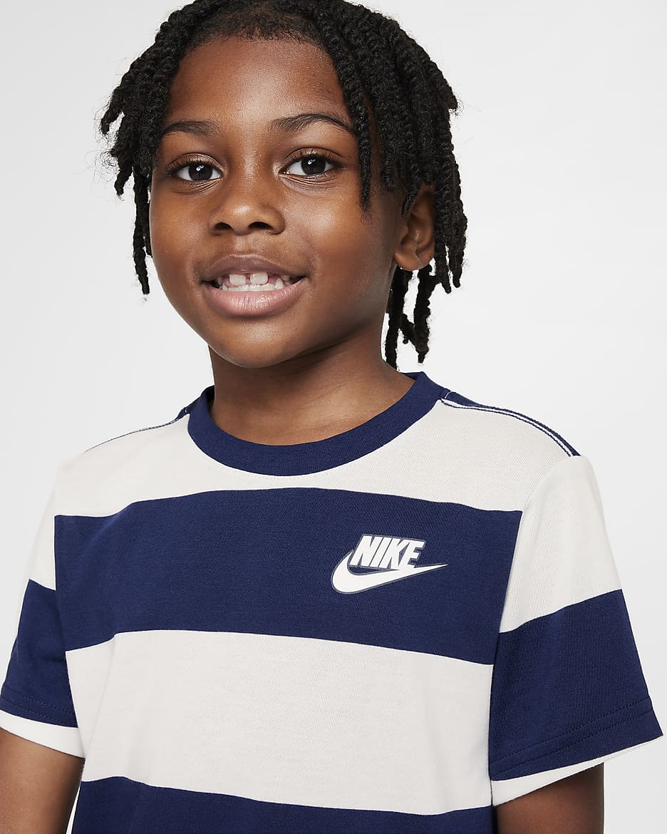 Nike Little Kids' Rugby Stripe T-Shirt - Midnight Navy