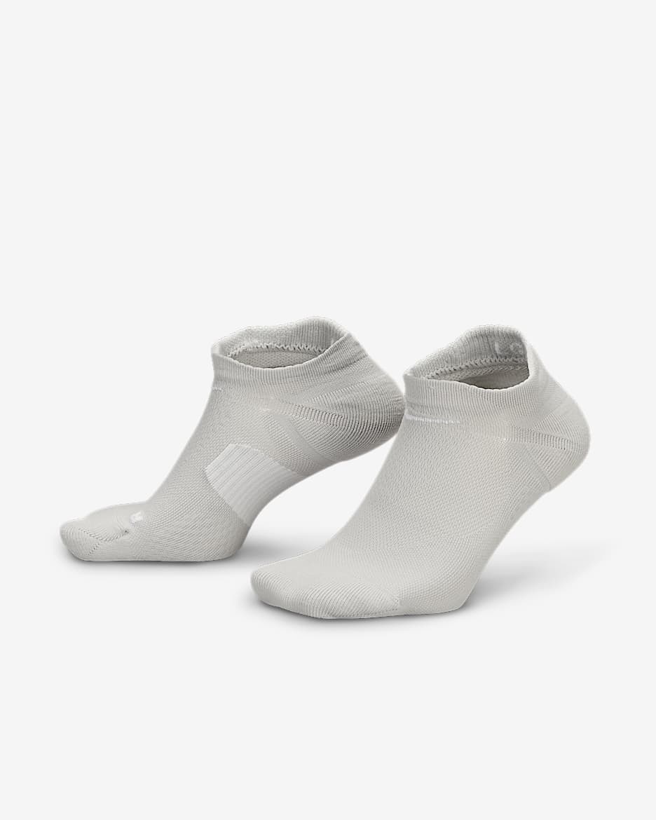 ถุงเท้าซ่อน Nike Midweight Running (1 คู่) - Light Smoke Grey/Pure Platinum/Light Smoke Grey/ขาว