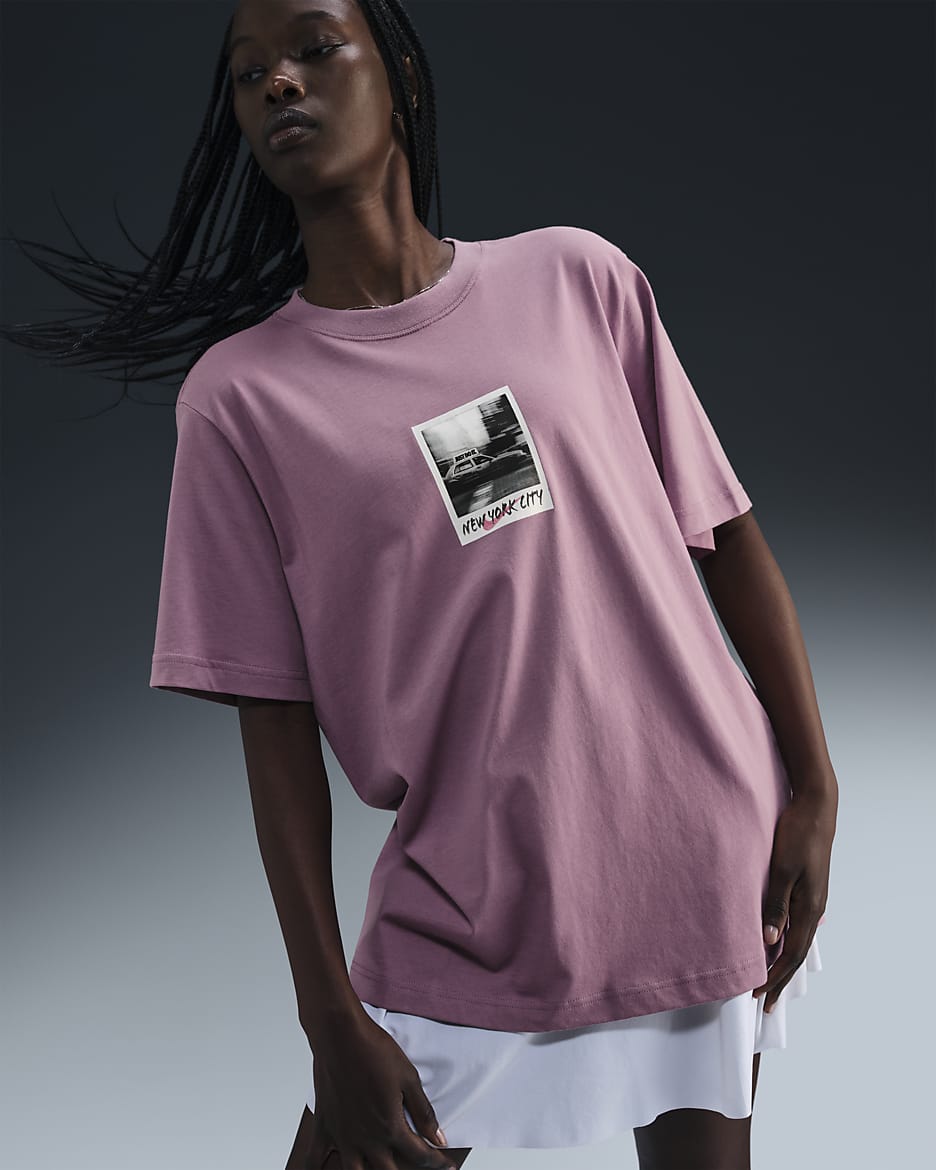 Nike Sportswear Women's Crew-Neck T-Shirt - Plum Dust