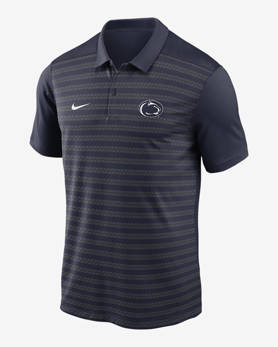 Polo universitario Nike Dri-FIT para hombre Penn State Nittany Lions Sideline Victory - Azul marino