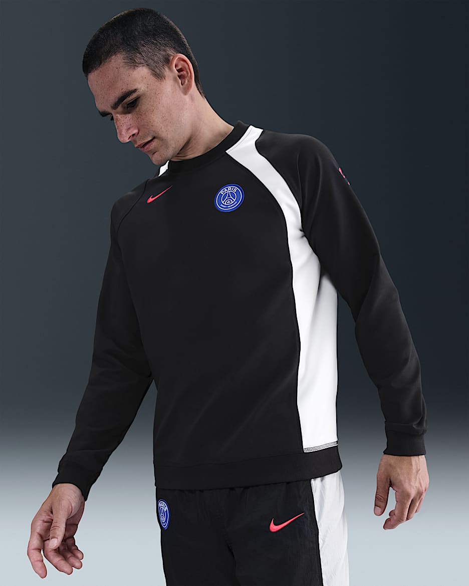 Paris Saint-Germain Third Men's Nike Total 90 Soccer Crew-Neck Top - Black/White/Global Red
