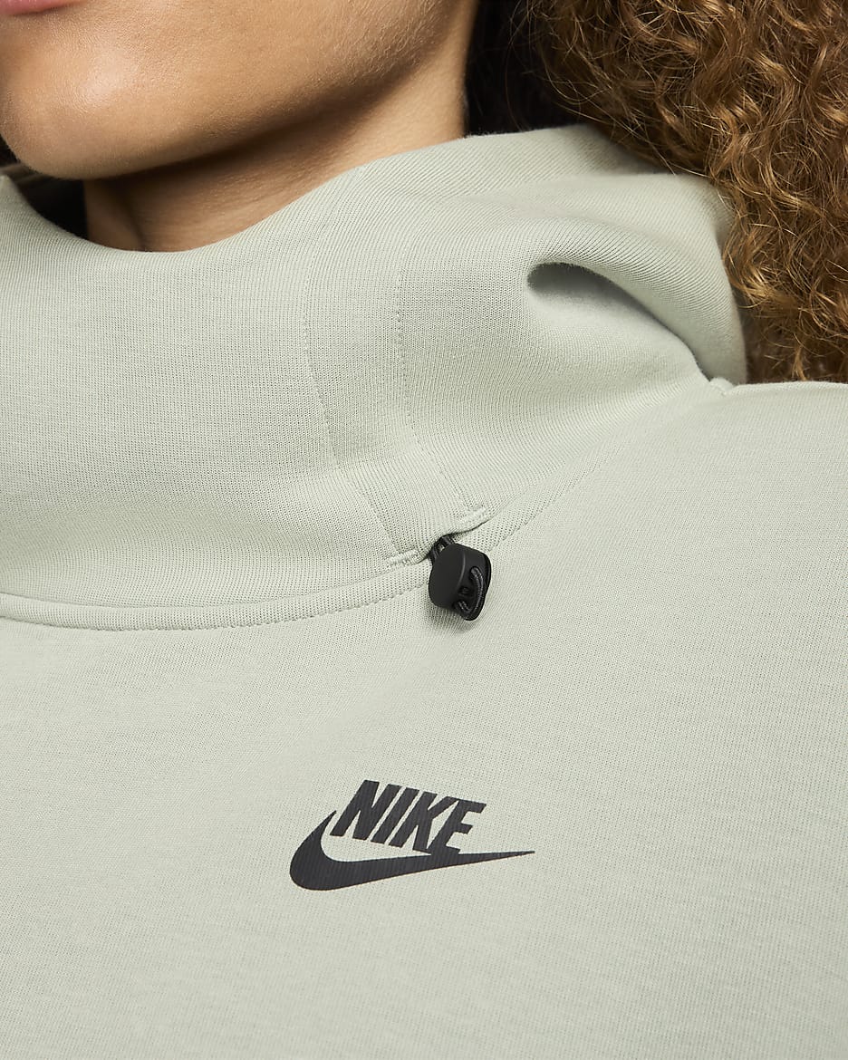 Sudadera con gorro oversized para mujer Nike Sportswear Tech Fleece - Horizonte jade/Negro