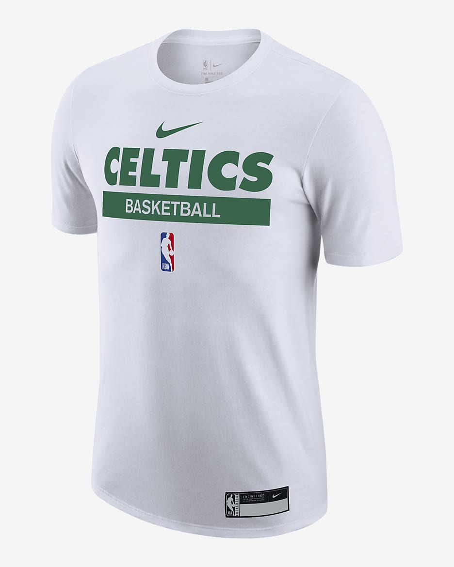 เสื้อยืดฝึกซ้อม Nike Dri-FIT NBA ผู้ชาย Boston Celtics - ขาว